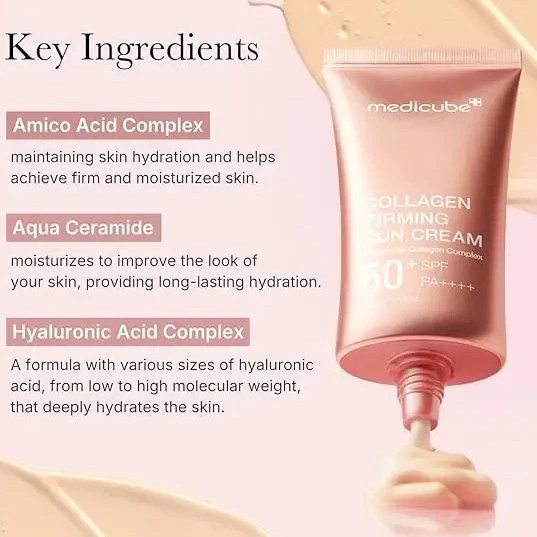 ضد آفتاب مدی کیوب مدل Collagen Firming حجم 50 میلی لیتر